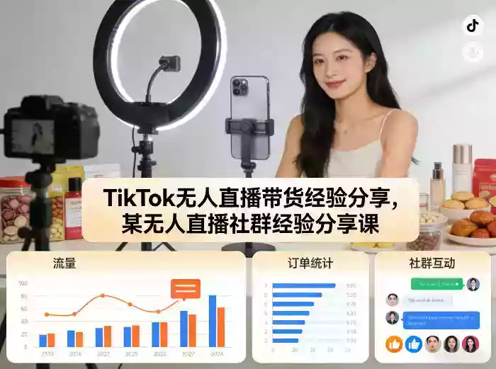 TikTok无人直播带货经验分享,某无人直播社群经验分享课