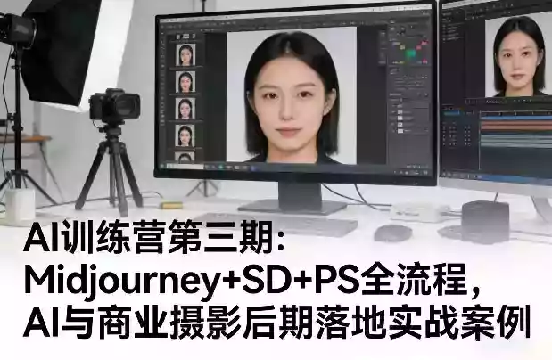 AI训练营第三期:Midjourney+SD+PS全流程,AI与商业摄影后期落地实战案例