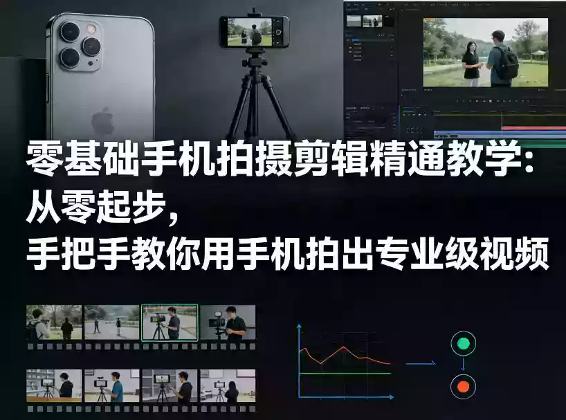 零基础手机拍摄剪辑精通教学:从零起步,手把手教你用手机拍出专业级视频