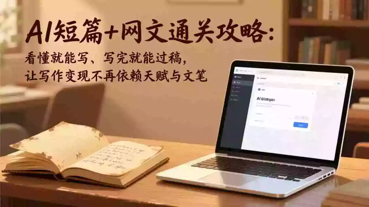 (17515期)AI短篇+网文通关攻略:看懂就能写、写完就能过稿,让写作变现不再依赖天赋与文笔