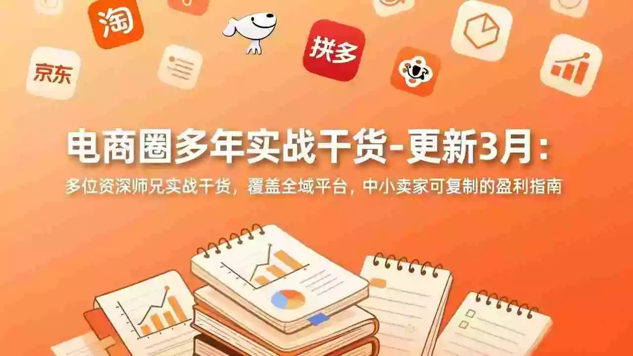 (17577期)电商圈多年实战干货-更新3月:多位资深师兄实战干货,覆盖全域平台,中小卖家可复制的盈利指南