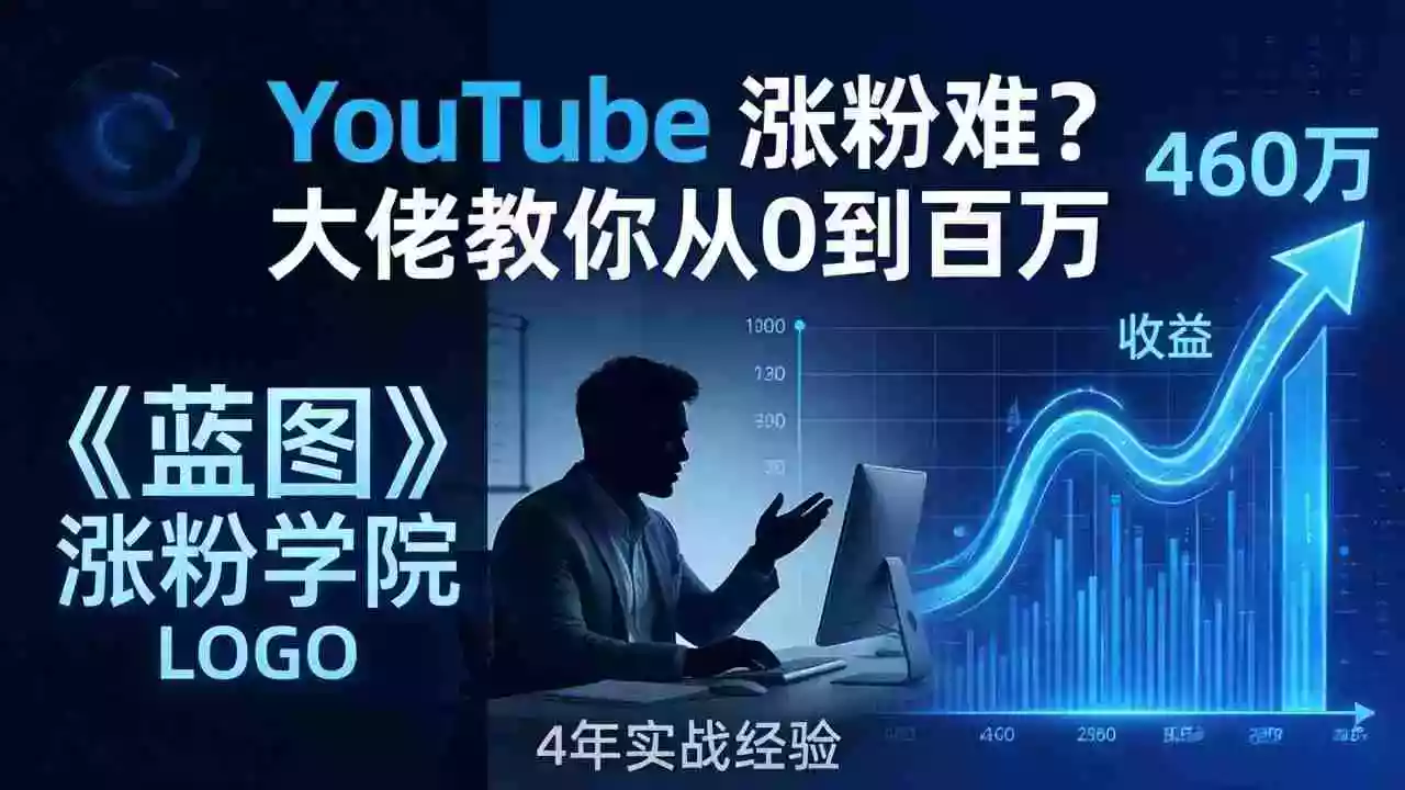 (17836期)YouTube 涨粉难?《蓝图涨粉学院》:4 年赚 460 万的大佬教策略,从0到百万有路径!