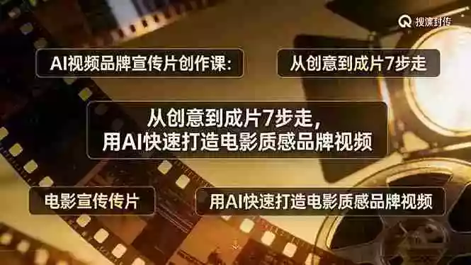 (17697期)AI视频品牌宣传片创作课:从创意到成片7步走,用AI快速打造电影质感品牌视频