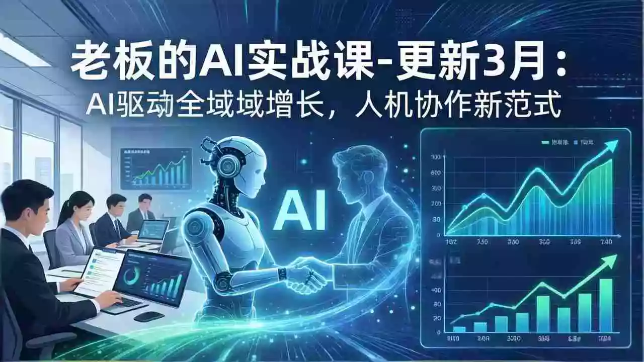(17772期)老板的AI实战课-更新3月:AI驱动全域增长,人机协作新范式,用AI提高企业效率、利润与竞争力