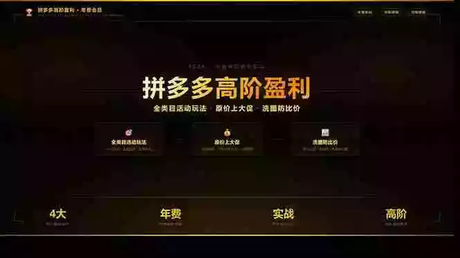 (17779期)拼多多高阶盈利年费会员:全类目活动玩法、原价上大促、洗图防比价等核心盈利技术(更新26年3月)