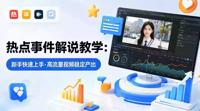 某大V的热点事件解说教学,新手也能快速上手,稳定产出高流量解说视频