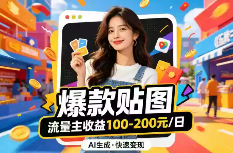 借助AI生成爆款贴图做公众流量主,当日收益100-200