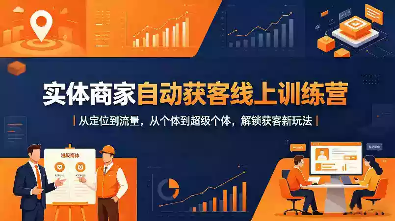 实体商家自动获客线上训练营|从定位到流量,从个体到超级个体,解锁获客新玩法