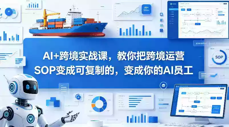 AI+跨境实战课,教你把跨境运营SOP变成可复制的,变成你的AI员工