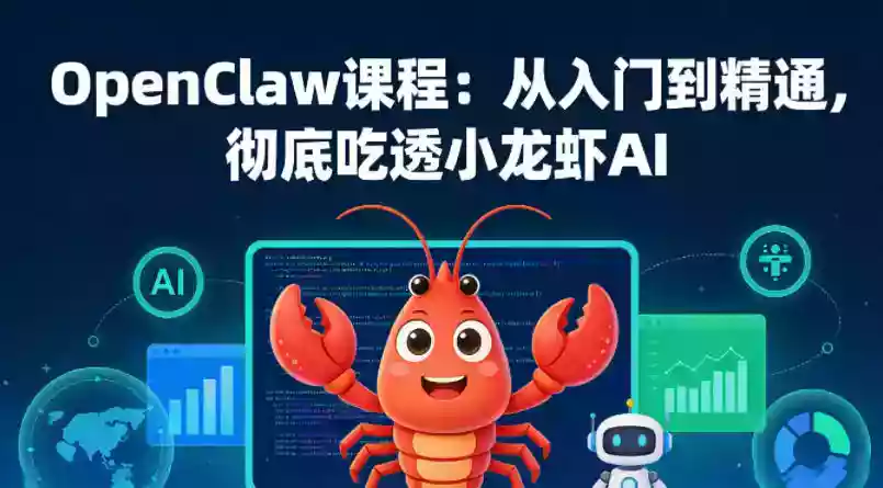 OpenClaw课程:从入门到精通,彻底吃透小龙虾AI