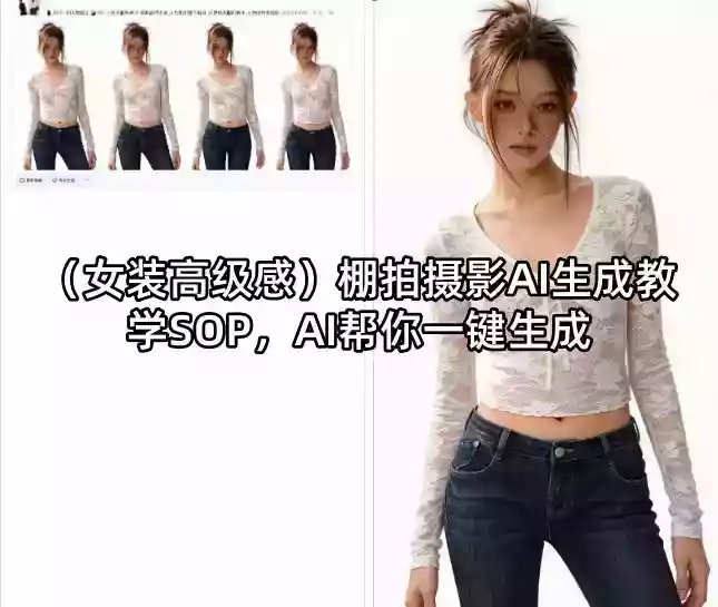 (女装高级感)棚拍摄影AI生成教学SOP,AI帮你一键生成