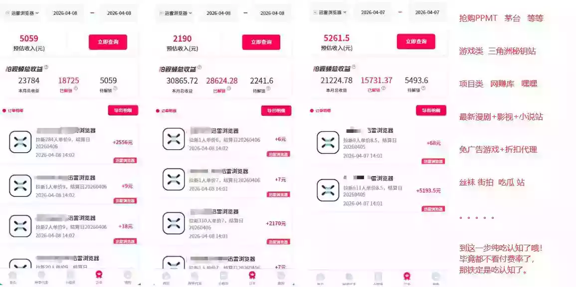 迅雷浏览器项目2.0_拆个大佬周1W的打法