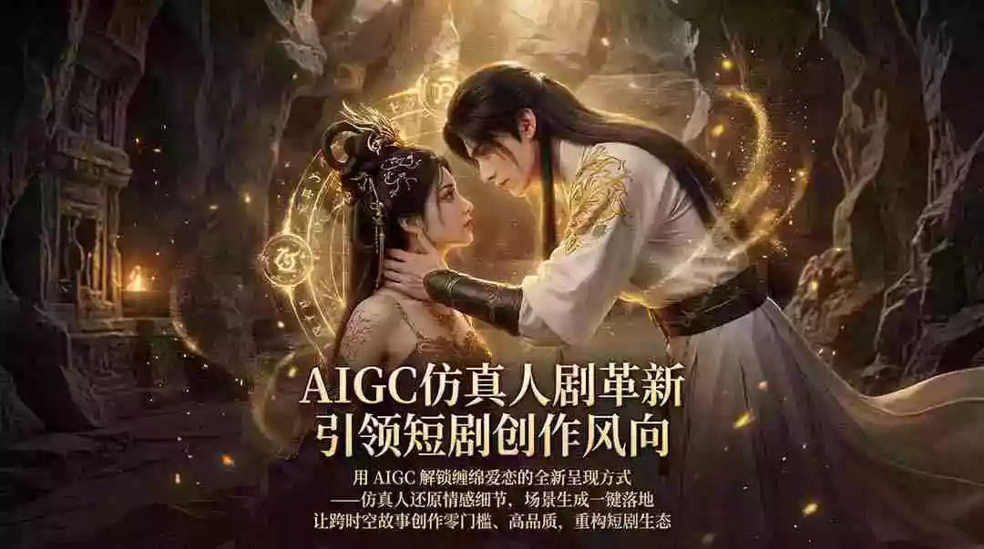 AIGC 仿真人短剧创作革新,解锁仙侠爱恋全新呈现,一键出高质场景,零门槛打造爆款剧集