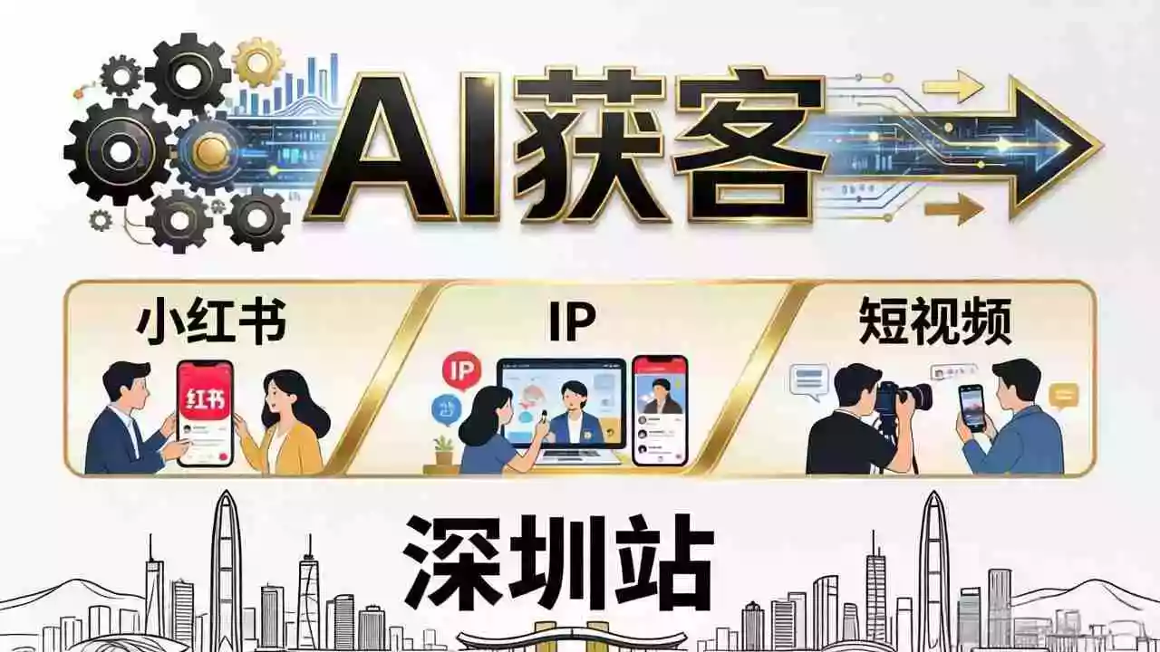 2026AI获客大课深圳站:4月17日-19日3天2夜拆透小红书+IP+短视频,老板操盘手必来