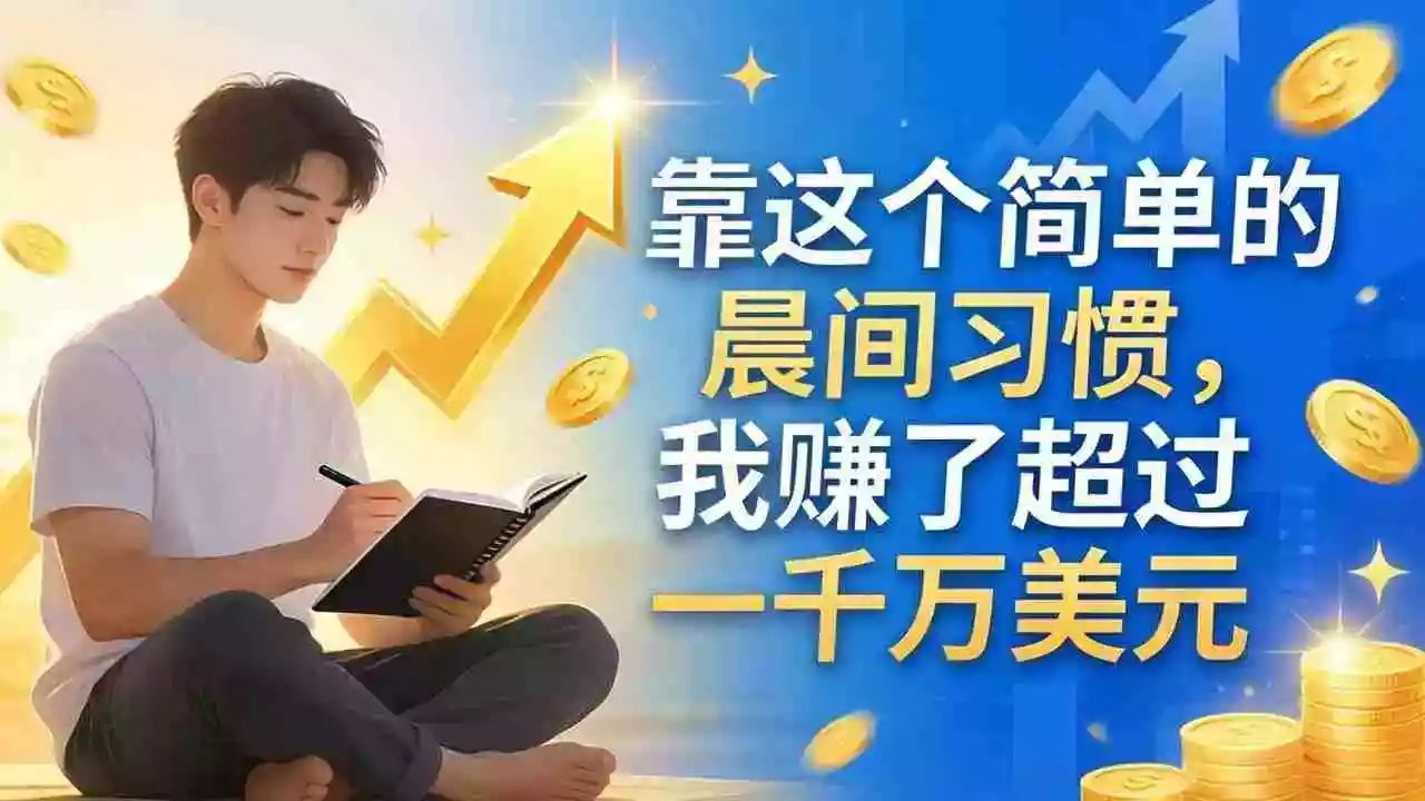 (17937期)付费文章:靠这个简单的晨间习惯,我赚了超过一千万美元