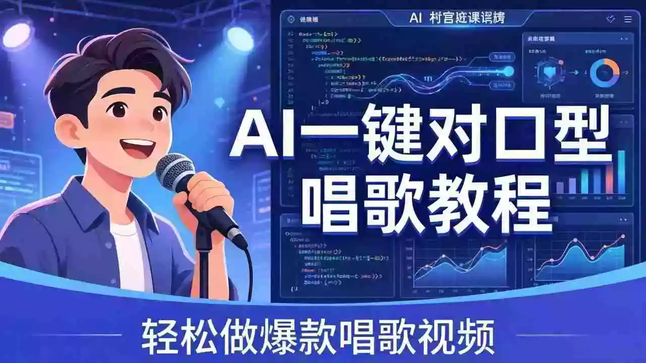 AI一键对口型唱歌教程:零基础也能学,素材准备+模型训练+音色转换,轻松做爆款唱歌视频