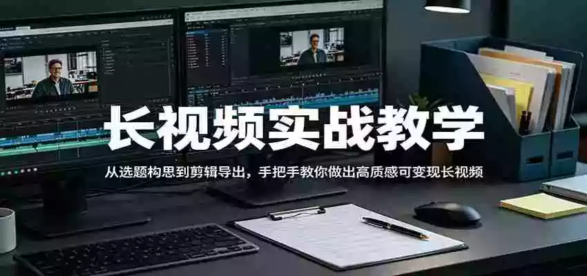 长视频实战教学,从选题构思到剪辑导出,手把手教你做出高质感可变现长视频