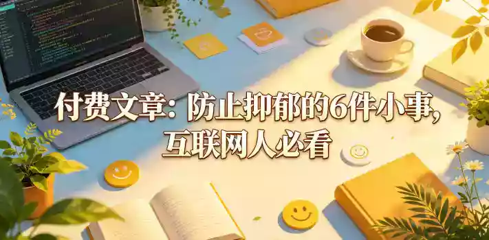 付费文章:防止抑郁的6件小事,互联网人必看!