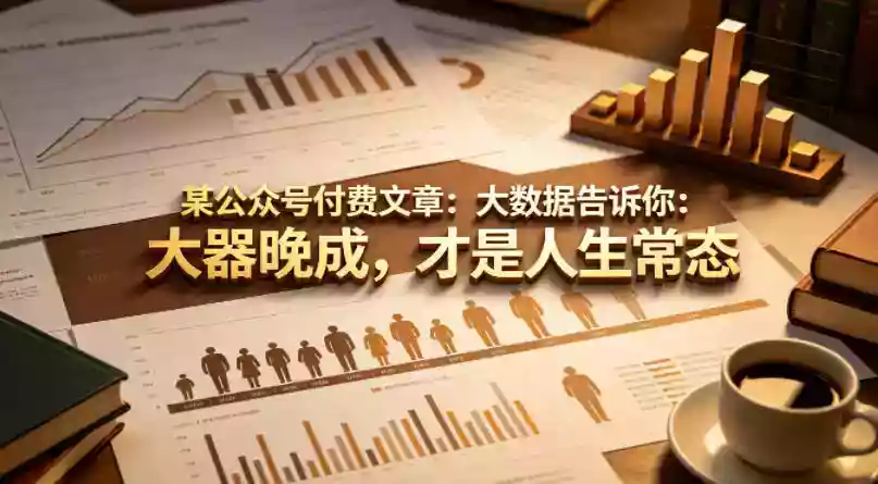 某公众号付费文章:大数据告诉你:大器晚成,才是人生常态