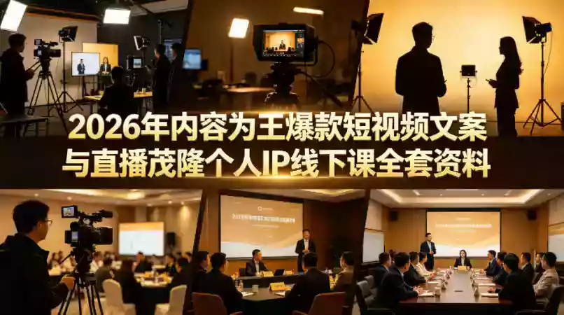 2026年内容为王爆款短视频文案与直播茂隆个人IP线下课全套资料(价值4980)