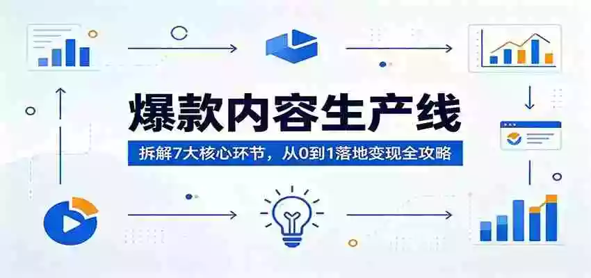 爆款内容生产线:拆解7大核心环节,从0到1落地变现全攻略