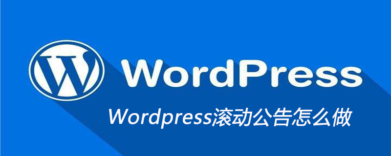如何给WordPress网站添加滚动公告？ (https://www.yunsxr.com/) WordPress开发教程 第1张