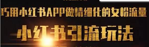 某精英会课程：巧用小红书APP做精细化的女粉流量的思路与玩法日赚300+（视频）