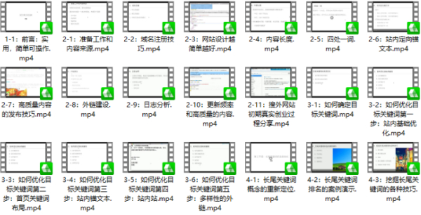 高价值课程：搜外网夫唯网站seo优化培训视频教程，一共24节！