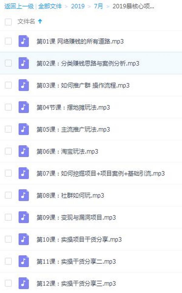 2019暴利网赚核心项目实战班:大佬讲课,实战解析!