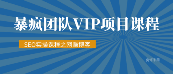 暴疯团队VIP赚钱项目教程之(SEO实操课程之网赚博客)