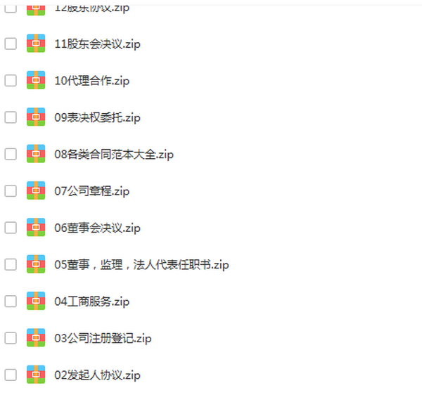 初创公司全套协议（压缩版）