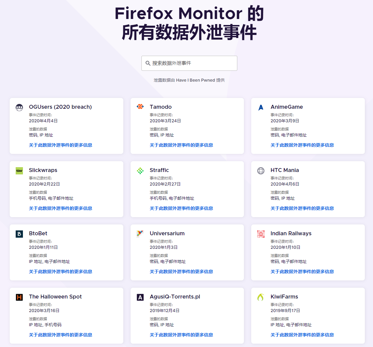Firefox在线查密码是否泄露