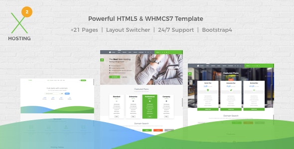 X-DATA – WHMCS7 & HTML5 主机模板
