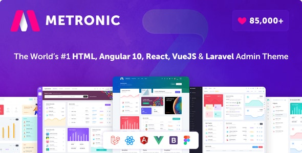 Metronic – Bootstrap 4 HTML, React, Angular 10, VueJS & Laravel 后台管理主题