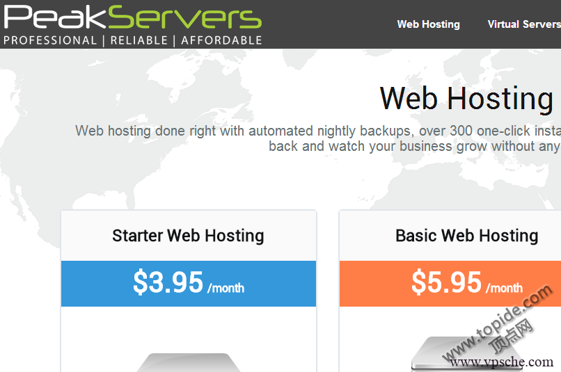 peakservers.com 简单的WHMCS模板