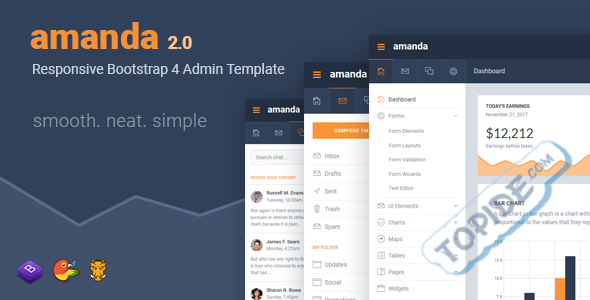 Amanda V2.0 – 基于BootStrap 后台管理模板