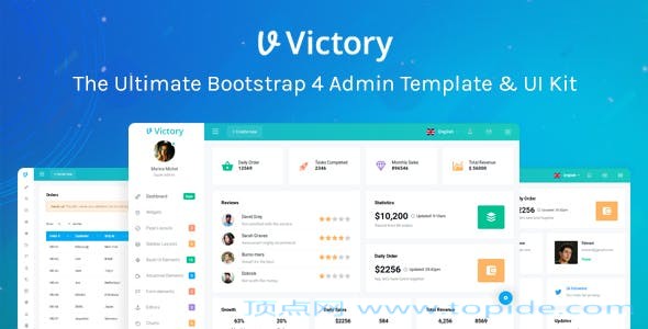 Victory v1.1.1 – Bootstrap 4 后台模板