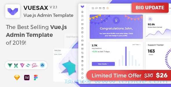 Vuesax Vuejs v2.1.0 – Vuejs 后台管理模板