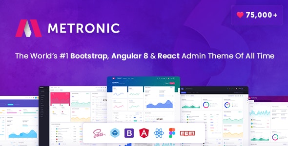 Metronic v6.4.2 – Bootstrap 4, Angular 8, React 后台模板