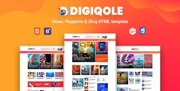 Digiqole – 新闻、杂志、博客类 HTML 模板