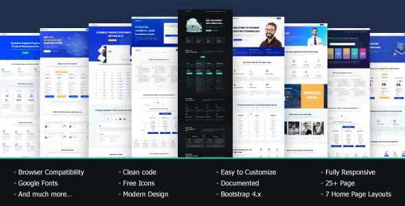 VRocket – HTML5 主机模板