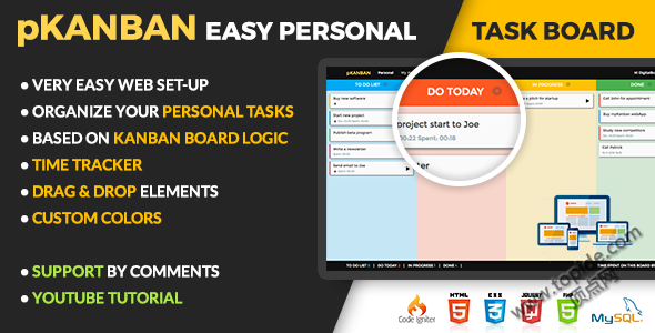 pKANBAN v1.3 – PHP私人在线任务管理器