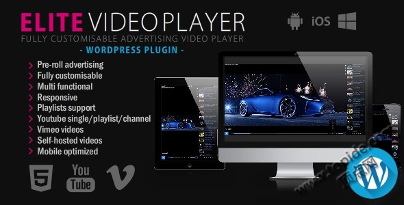 Elite Video Player v2.0.6 – WordPress视频HTML5播放插件