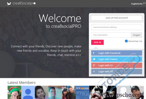 Crea8social Pro 20175 – PHP商业社交网源码