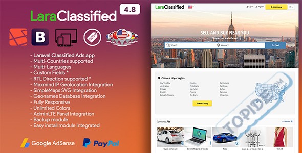 LaraClassified v4.8 – – Geo 分类广告CMS