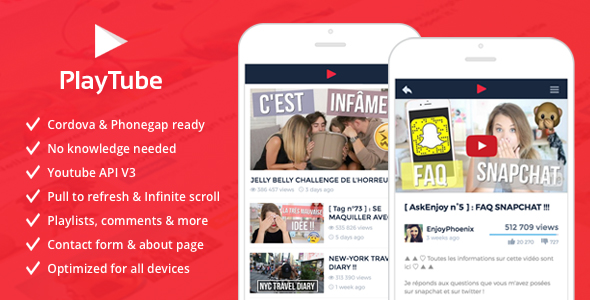 PlayTube android v1.1 – 安卓客户端源码