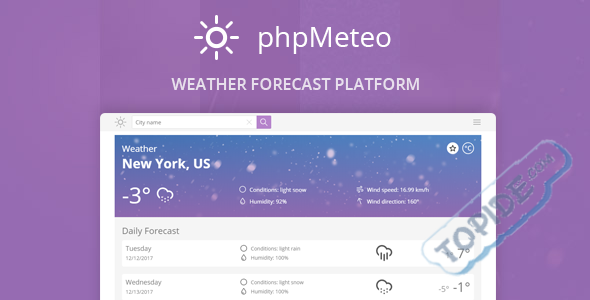 phpMeteo v1.6 – PHP天气预报平台