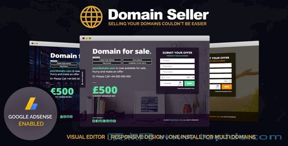 Domain Seller v1.0 – PHP域名销售停靠页面