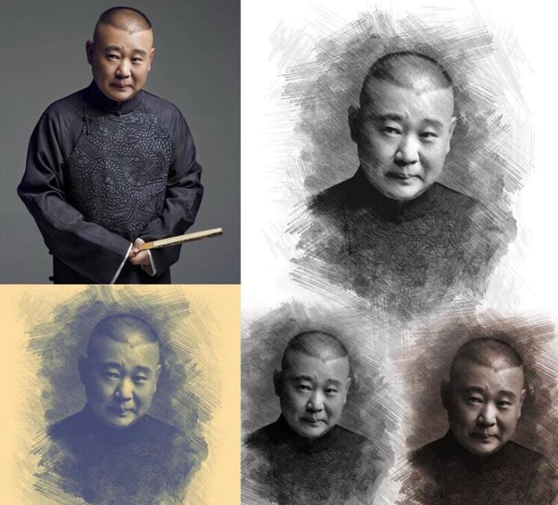 英文版逼真PS素描动作教程-实战照片转素描