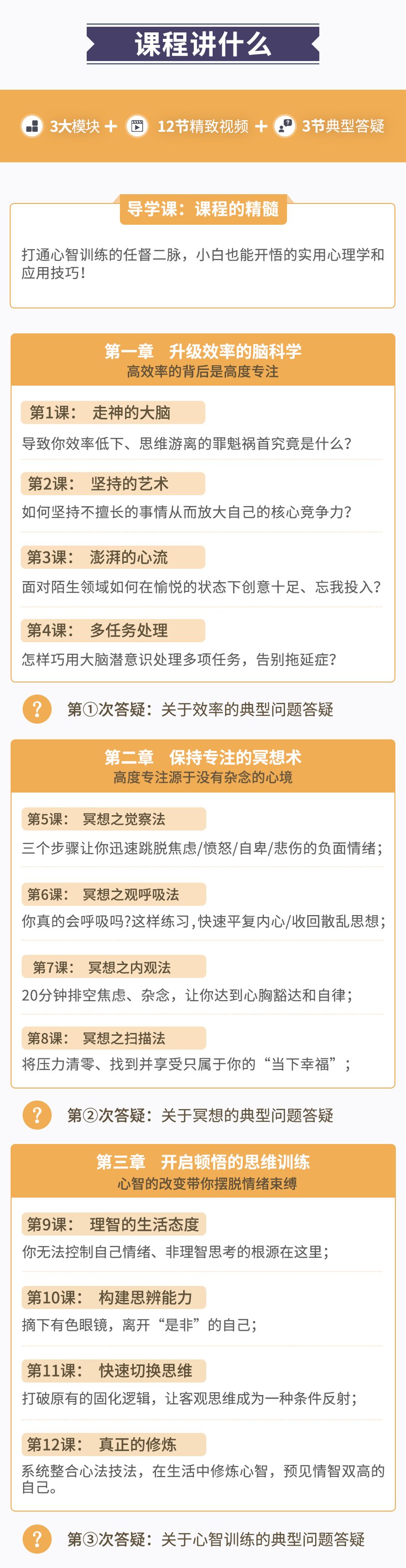 哈佛学霸的大脑开窍术课程目录